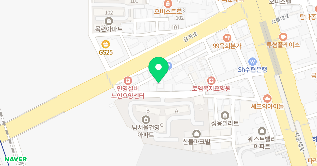 덕산하우징 위치 지도 - 서울특별시 금천구 시흥대로59길 40