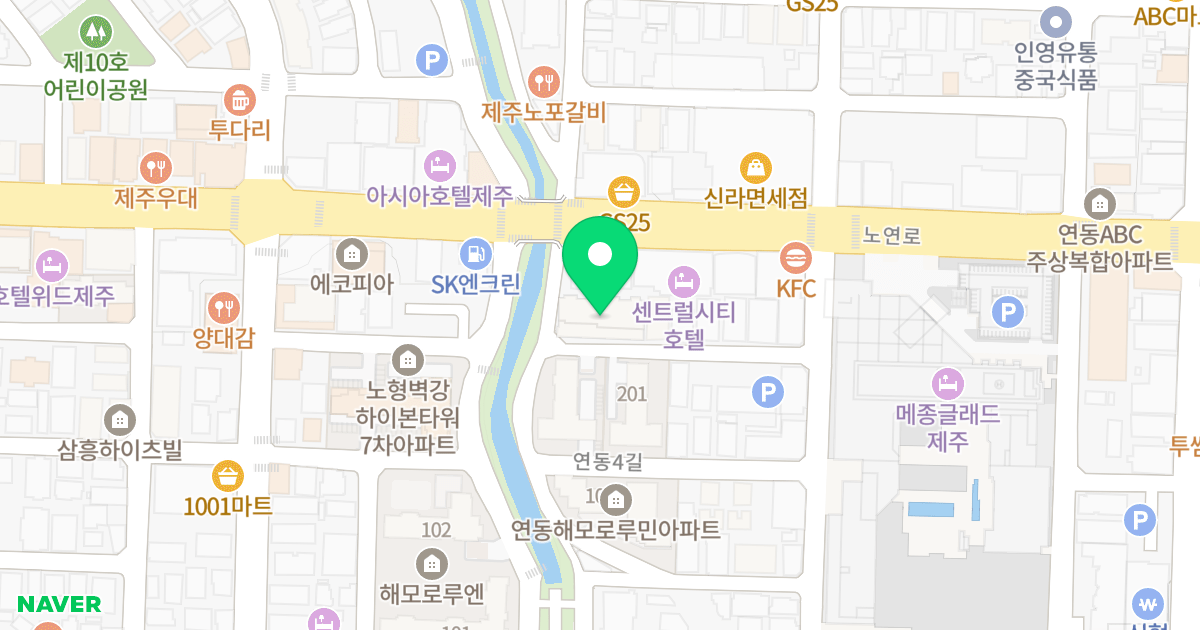 굿윌카운티 위치 지도 - 제주특별자치도 제주시 연동4길 6-12