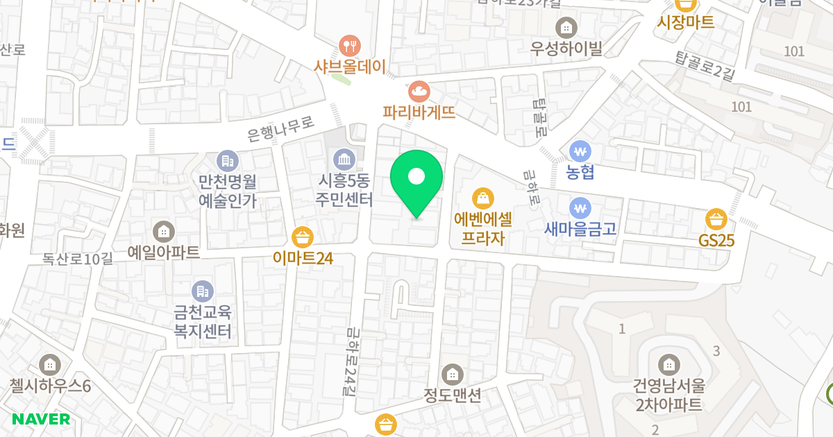 이엠하우스 위치 지도 - 서울특별시 금천구 금하로 714-22