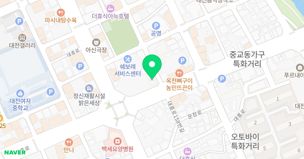 신영미소랑도시형생활주택 위치 지도 - 대전광역시 중구 대흥로157번길 5