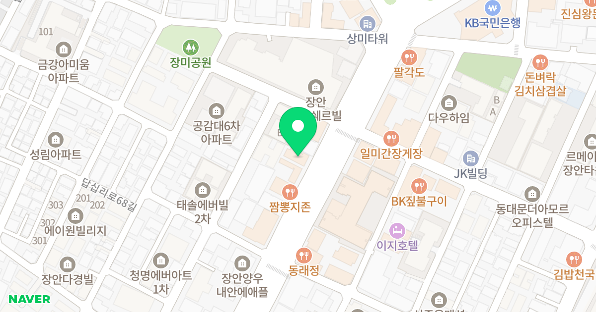 SM타워 오피스텔 위치 지도 - 서울특별시 동대문구 장한로 111-1
