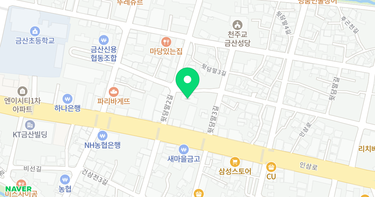 금산읍 중도리 339-1 공동주택 ((주)신흥종합건설) 위치 지도 - 충청남도 금산군 금산읍 뒷담말길 30-9