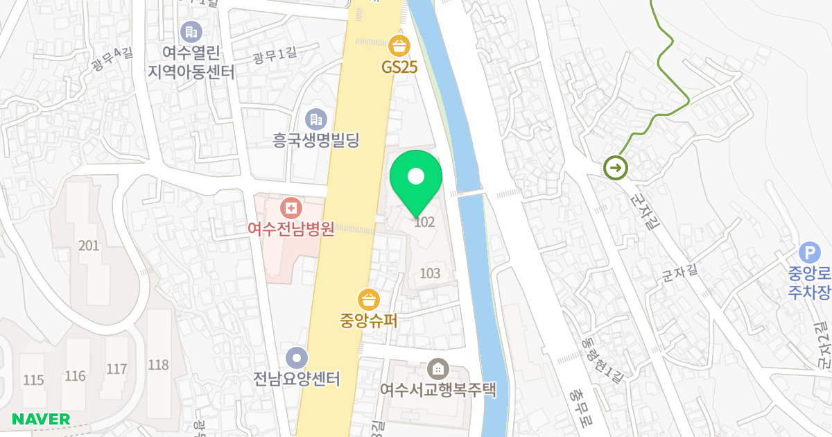 중해마루힐아너스 위치 지도 - 전라남도 여수시 좌수영로 54