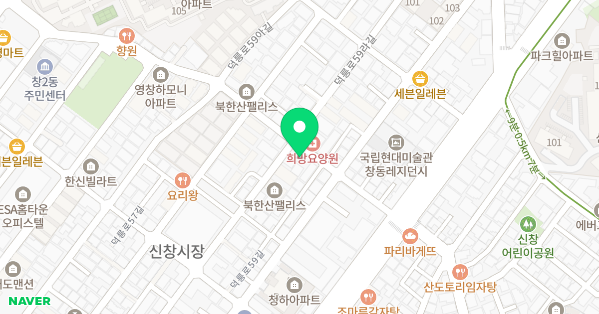 현대아트홈 위치 지도 - 서울특별시 도봉구 덕릉로59길 19