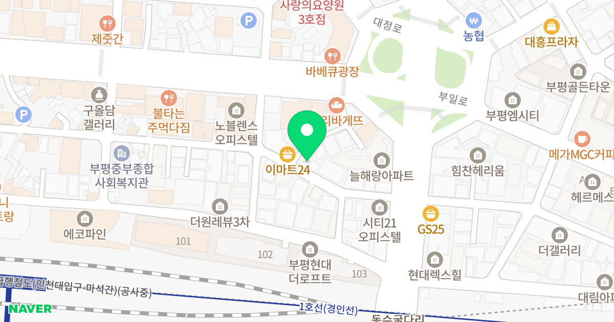 지엔에스드림빌 위치 지도 - 인천광역시 부평구 광장로30번길 71