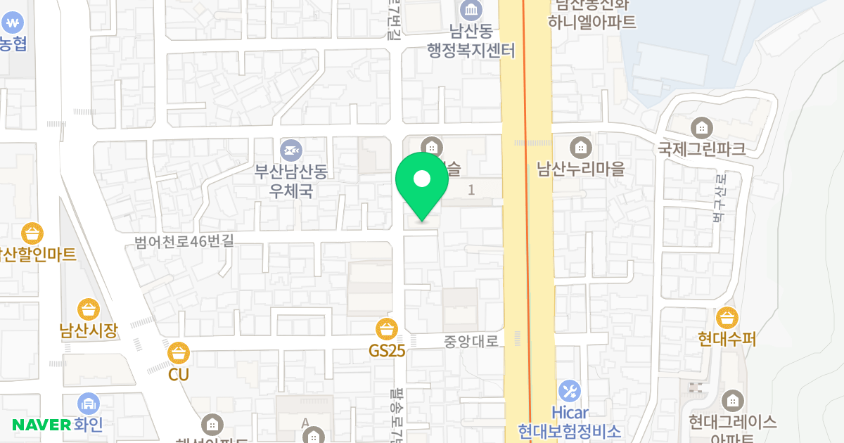 우일아내트 위치 지도 - 부산광역시 금정구