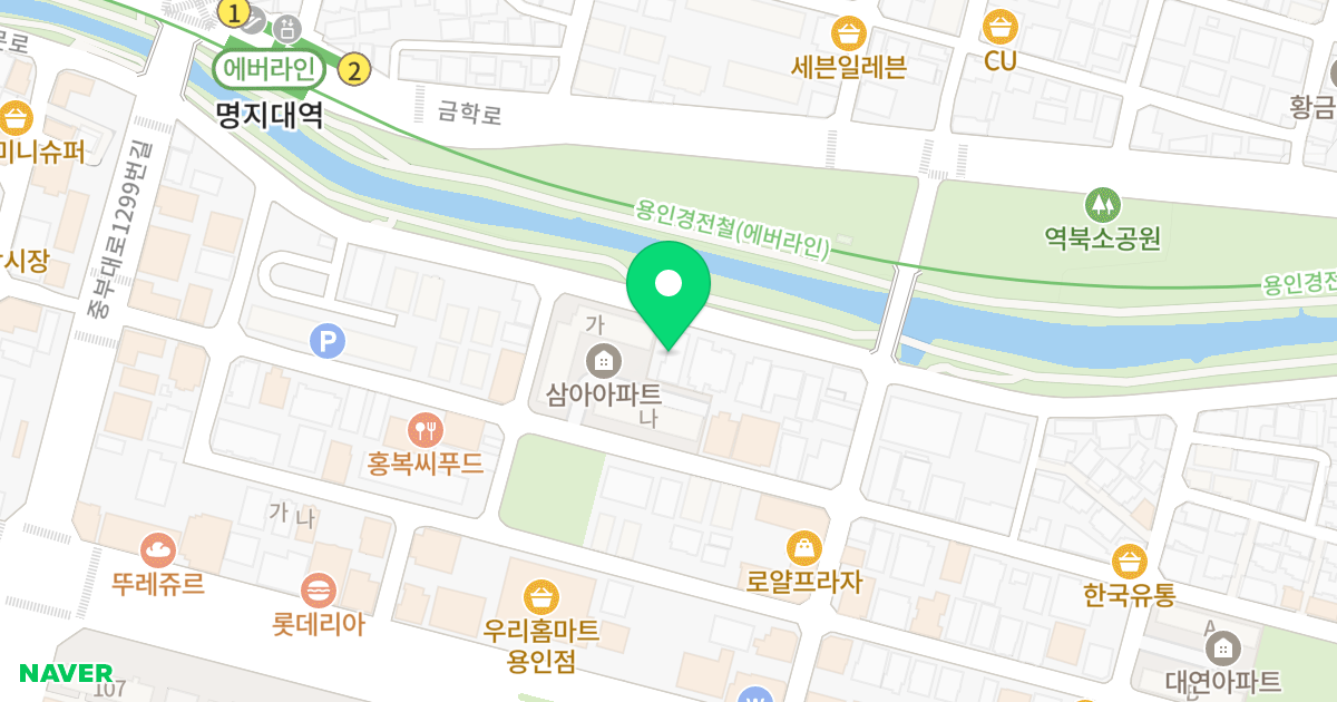 에르하임 위치 지도 - 경기도 용인시 처인구 용문로 58