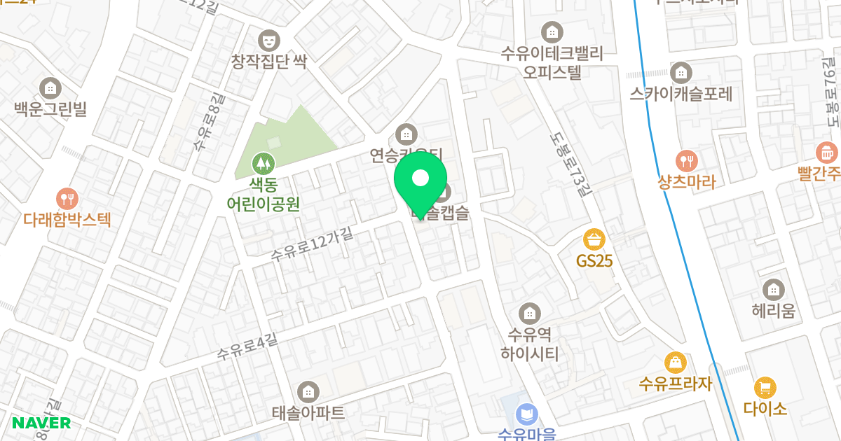 어반레프대원 위치 지도 - 서울특별시 강북구 수유로12길 51