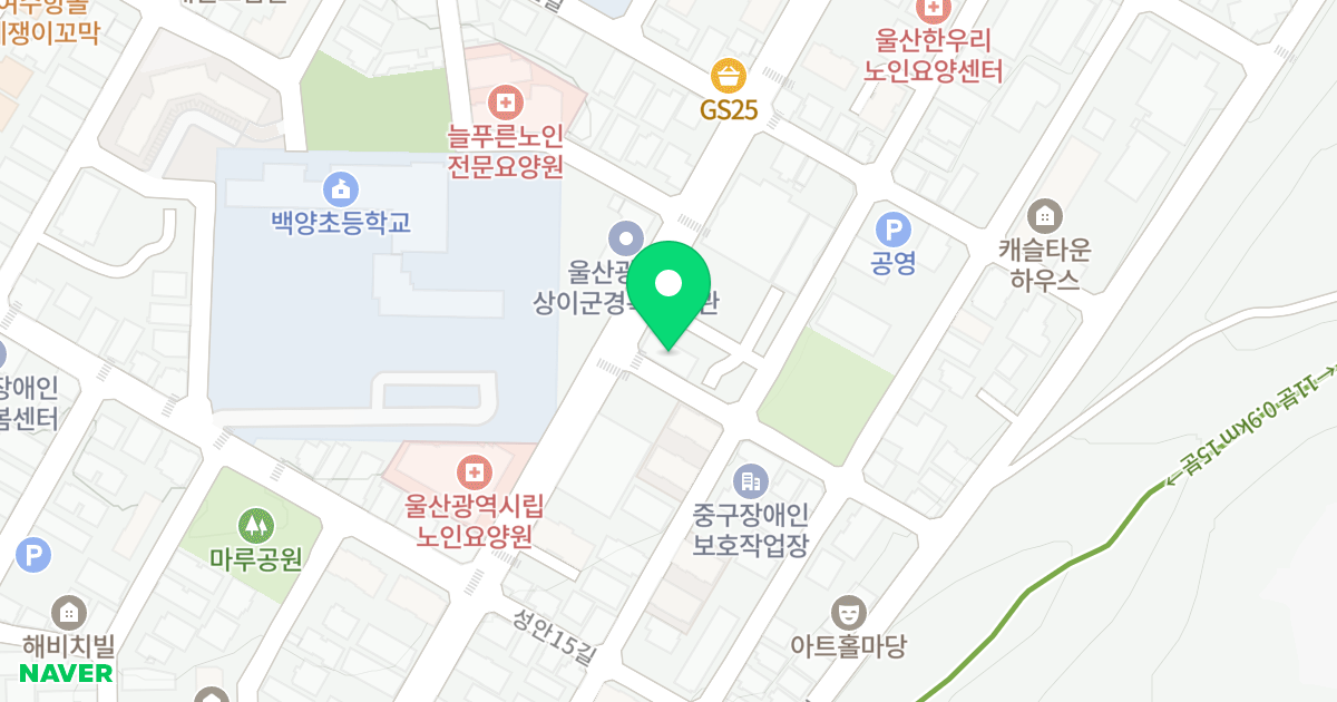 (487-6) 위치 지도 - 울산광역시 중구 성안1길 105-16