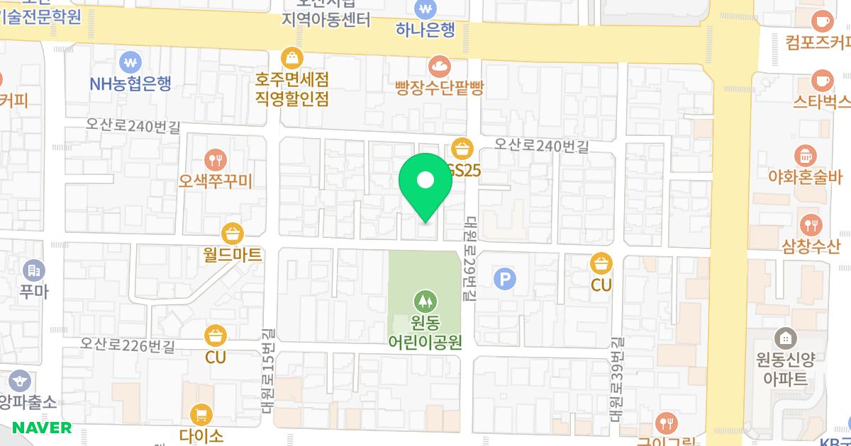 트윈팰리스Ⅲ 위치 지도 - 경기도 오산시 오산로232번길 25-1