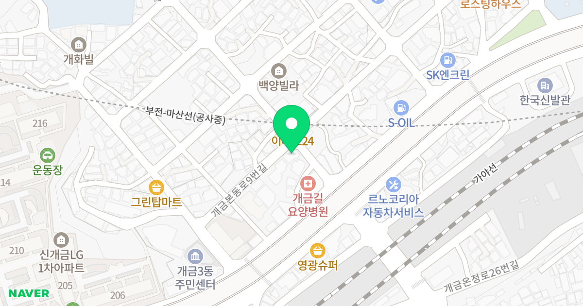 다정빌 위치 지도 - 부산광역시 부산진구 백양대로252번길 9