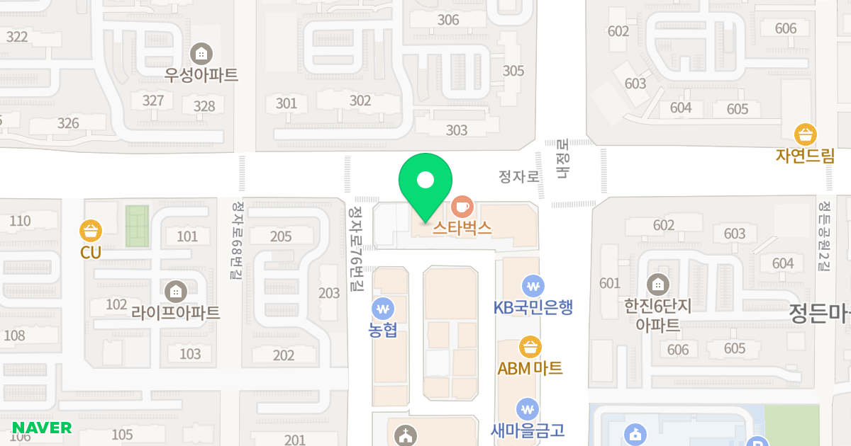 정자프라자 위치 지도 - 경기도 성남시 분당구 정자로 80