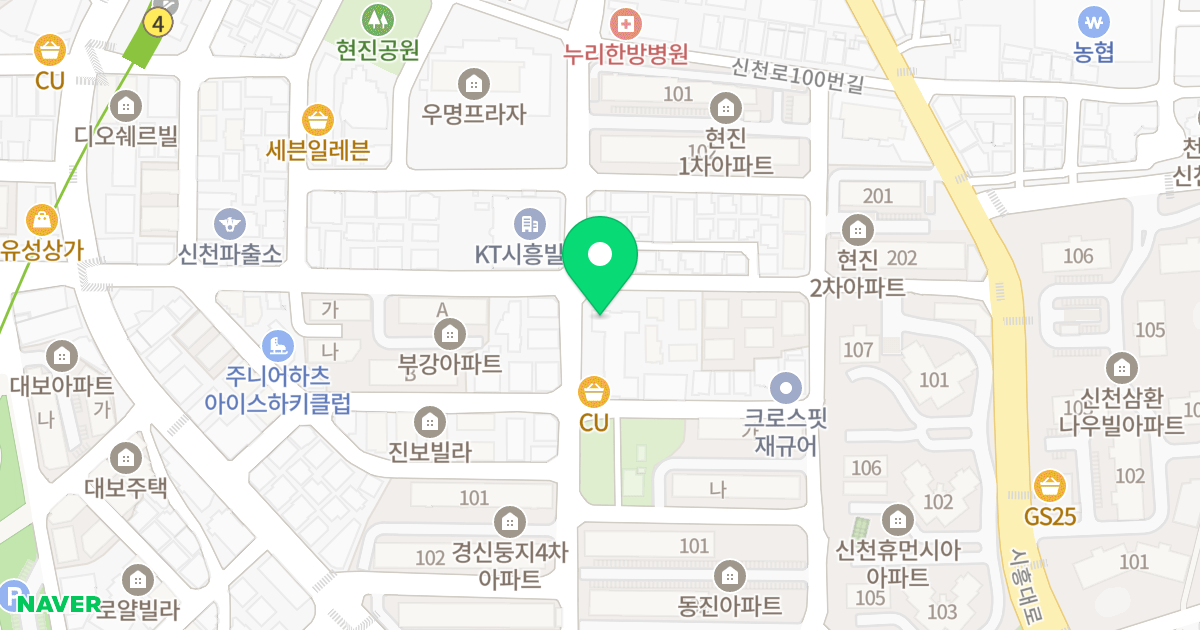 양지타운 위치 지도 - 경기도 시흥시 신천로80번길 24
