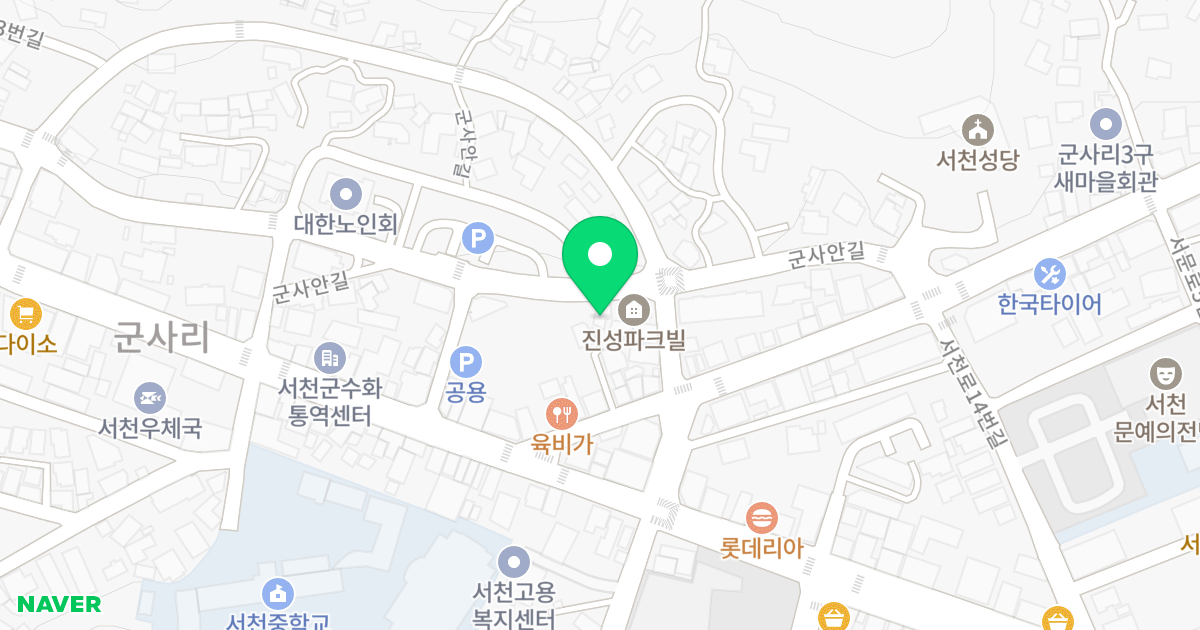 (189-19) 위치 지도 - 충청남도 서천군 서천읍