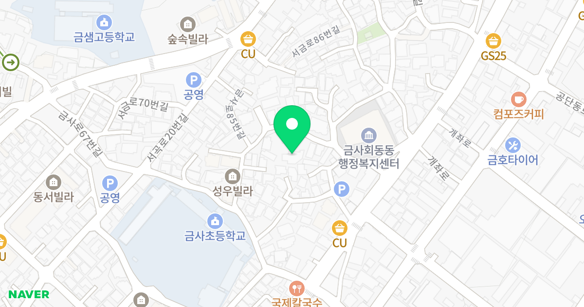 행운리치빌 위치 지도 - 부산광역시 금정구 금사로85번길 21