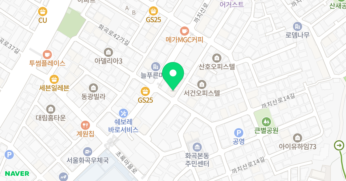 (24-176) 위치 지도 - 서울특별시 강서구 까치산로12길 7