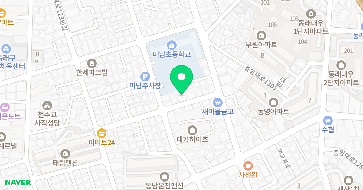 초원라온시티 위치 지도 - 부산광역시 동래구 여고북로123번나길 29