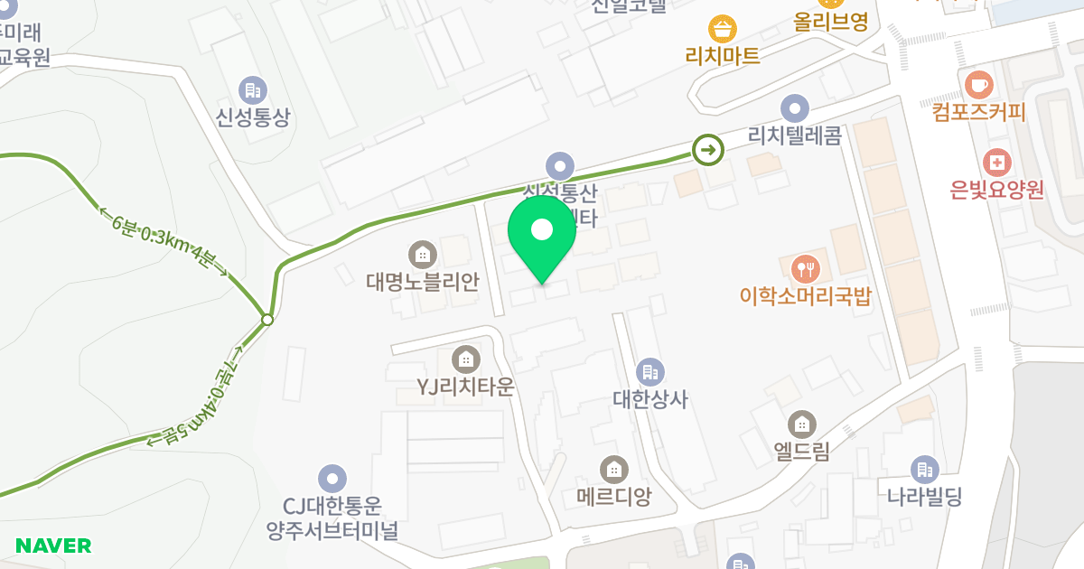 이공하이빌3,4동 위치 지도 - 경기도 양주시 평화로1413번길 49