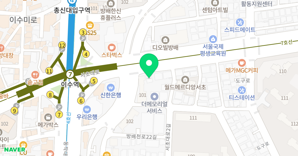 디엠 그레이스 서초 위치 지도 - 서울특별시 서초구 서초대로 12-1