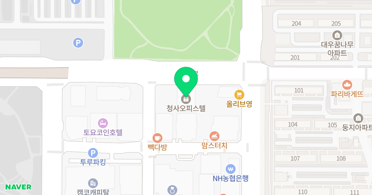 청사오피스텔 위치 지도 - 대전광역시 서구 청사로 228