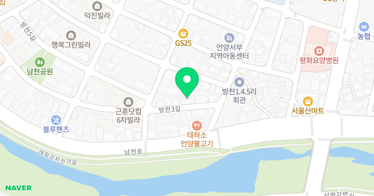 호수빌 위치 지도 - 울산광역시 울주군 언양읍 방천3길 5-6