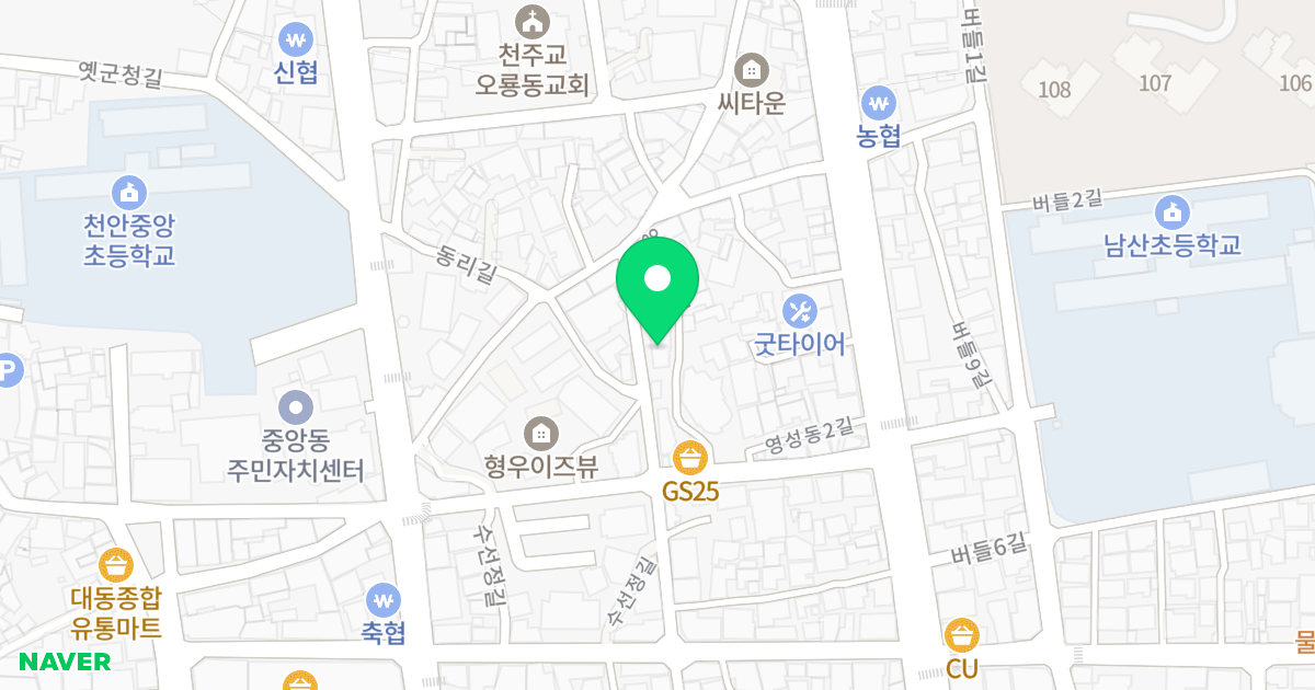 웰비웬 A동 위치 지도 - 충청남도 천안시 동남구
