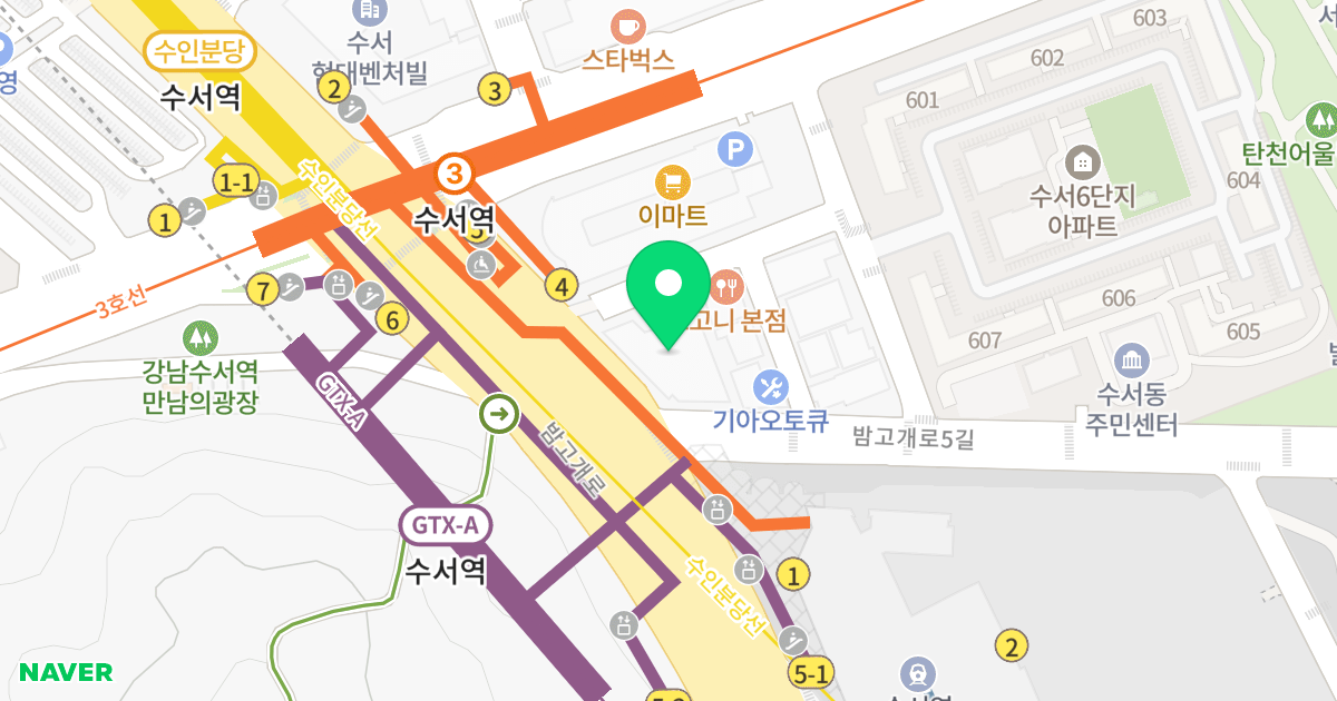 수서타워 위치 지도 - 서울특별시 강남구 광평로56길 8-13