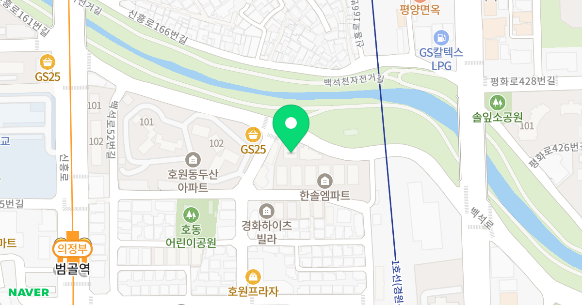 한솔엠파스 108동 위치 지도 - 경기도 의정부시 백석로 70