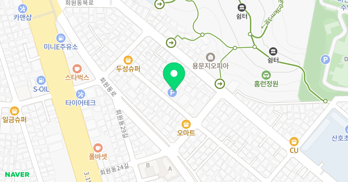 덕산세안파크 위치 지도 - 경상남도 창원시 마산회원구 회원동31길 19