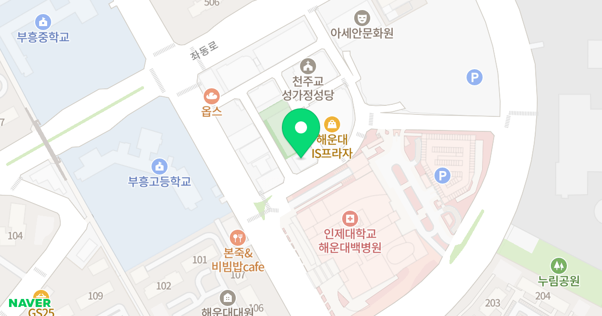 르네상스 오피스텔 위치 지도 - 부산광역시 해운대구 좌동순환로249번길 11