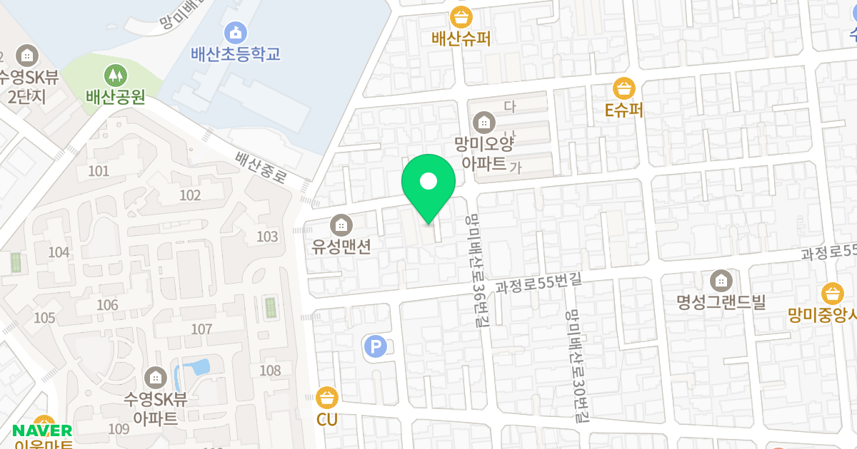 더존462B 위치 지도 - 부산광역시 수영구 과정로61번길 55