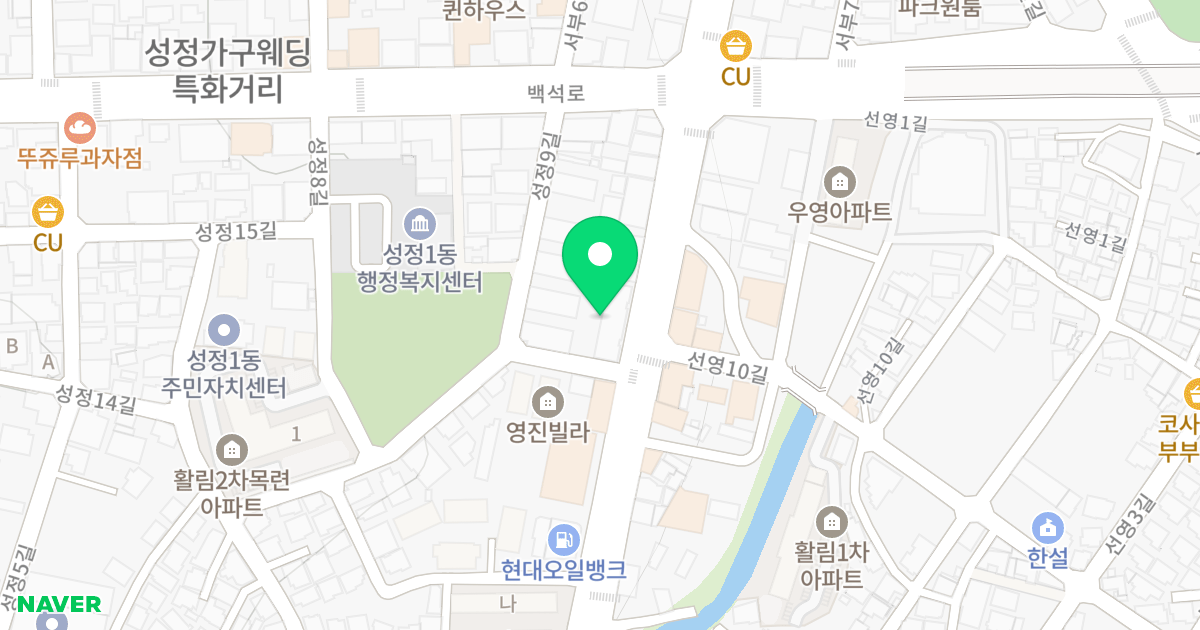 스페이스 위치 지도 - 충청남도 천안시 서북구 성정9길 13-3