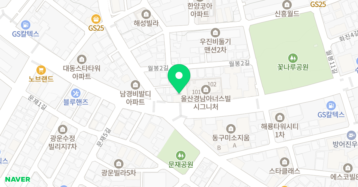 광운수정 위치 지도 - 울산광역시 동구 방어진순환도로 461