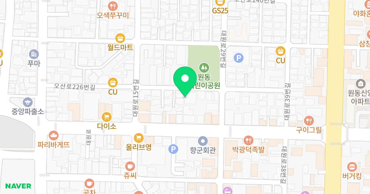 주건축물제1동 위치 지도 - 경기도 오산시 오산로226번길 24