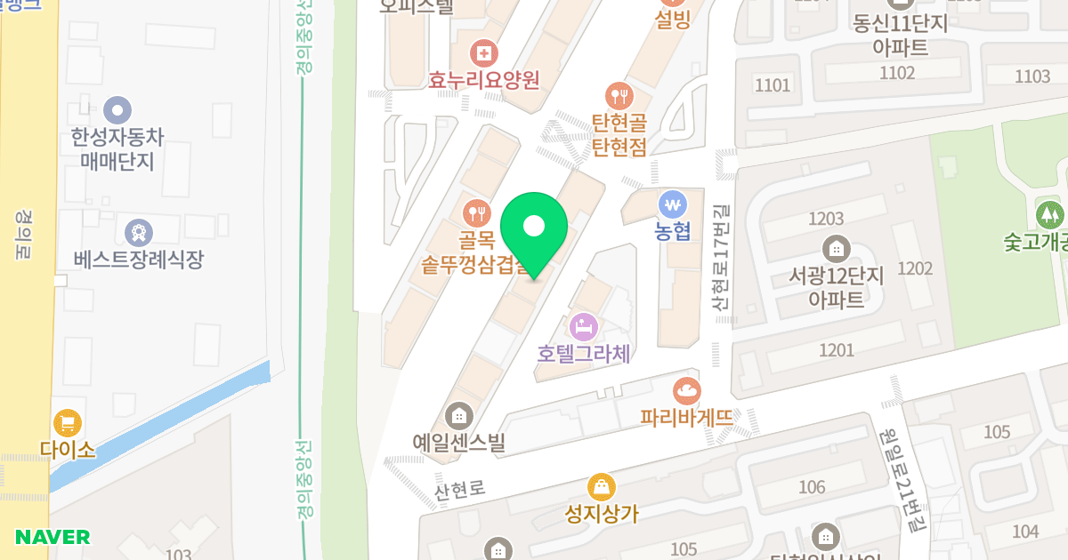 우경드림빌 위치 지도 - 경기도 고양시 일산서구 일현로 34