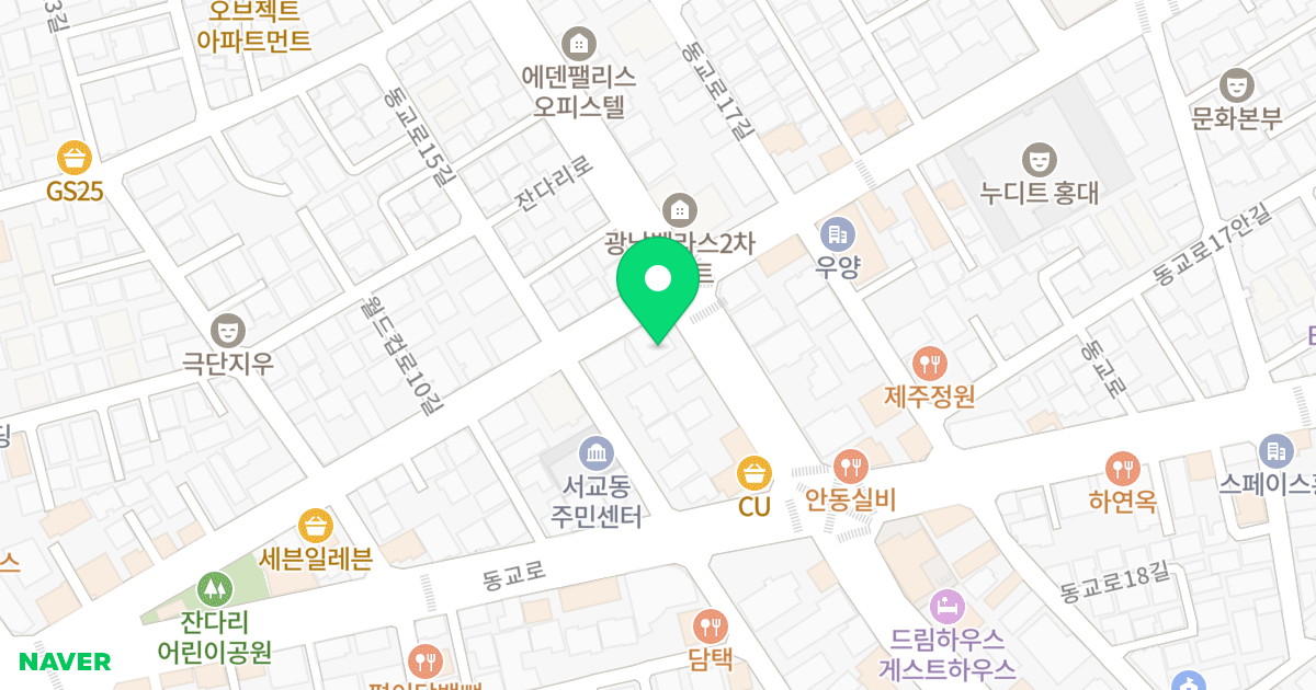 파빌리온오피스텔 위치 지도 - 서울특별시 마포구 월드컵로10길 62