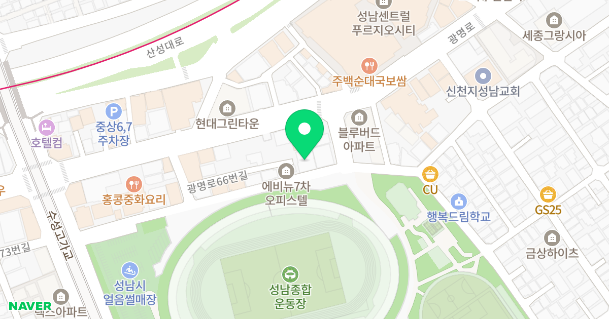 퍼스트 뷰 위치 지도 - 경기도 성남시 중원구 제일로74번길 23