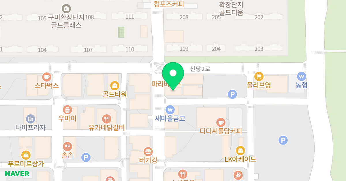 석세스 위치 지도 - 경상북도 구미시 산동읍 신당1로1길 17-14