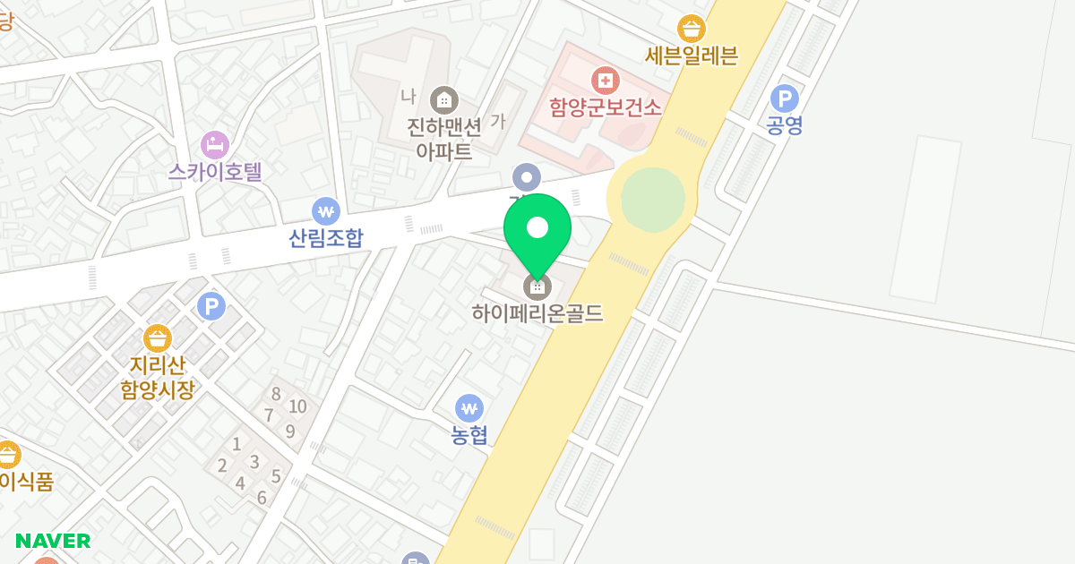 하이페리온골드아파트 위치 지도 - 경상남도 함양군 함양읍 한들로 131