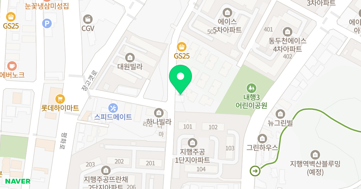 보눔펠리스 112 위치 지도 - 경기도 동두천시 삼육사로1002번길 69-1