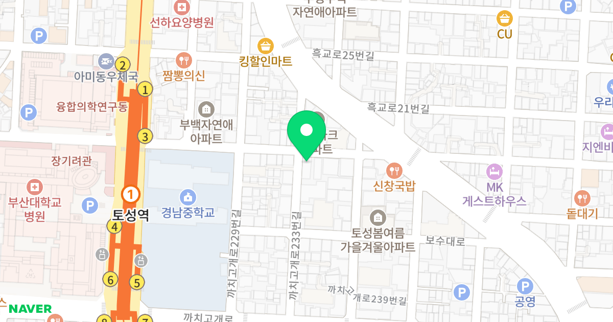 (8-4) 위치 지도 - 부산광역시 서구 까치고개로233번길 30