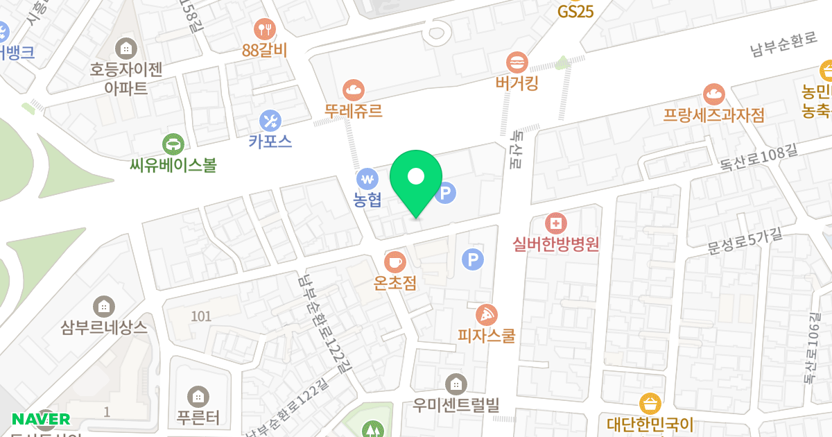 정우펠리스 위치 지도 - 서울특별시 금천구 독산로109길 12