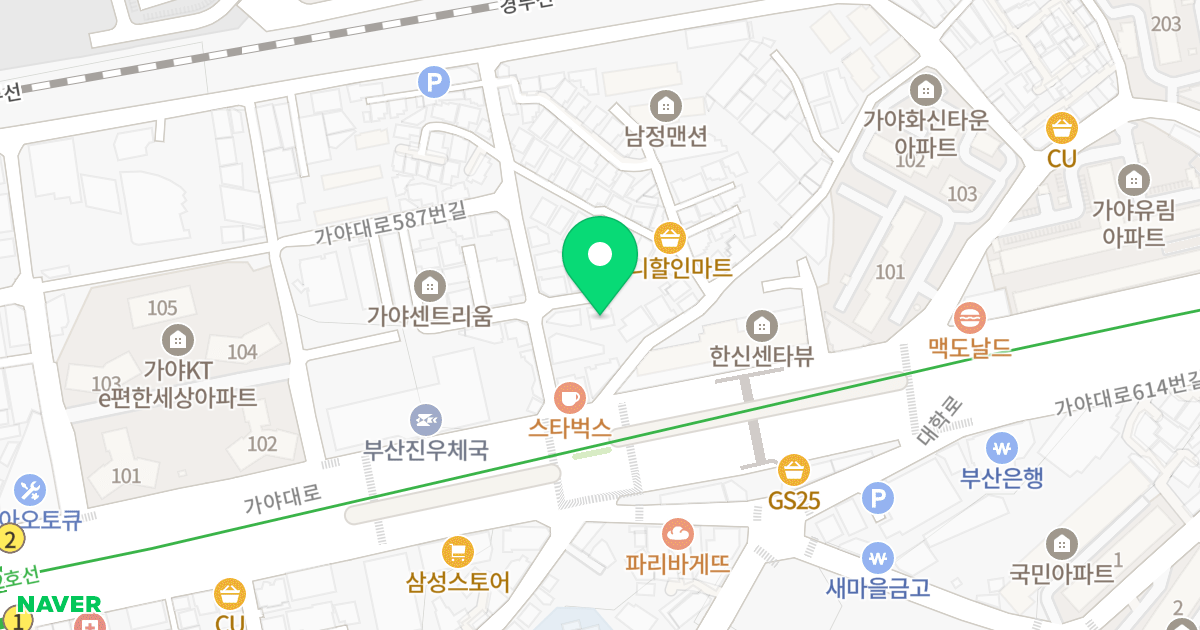 복하우스 위치 지도 - 부산광역시 부산진구 가야대로587번길 10-1