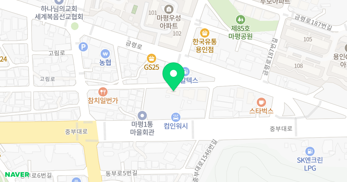 (635-10) 위치 지도 - 경기도 용인시 처인구 경안천로8번길 38