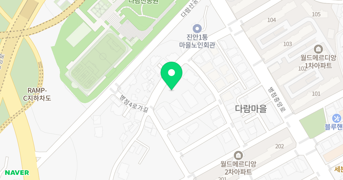 진안하이니티 위치 지도 - 경기도 화성시
