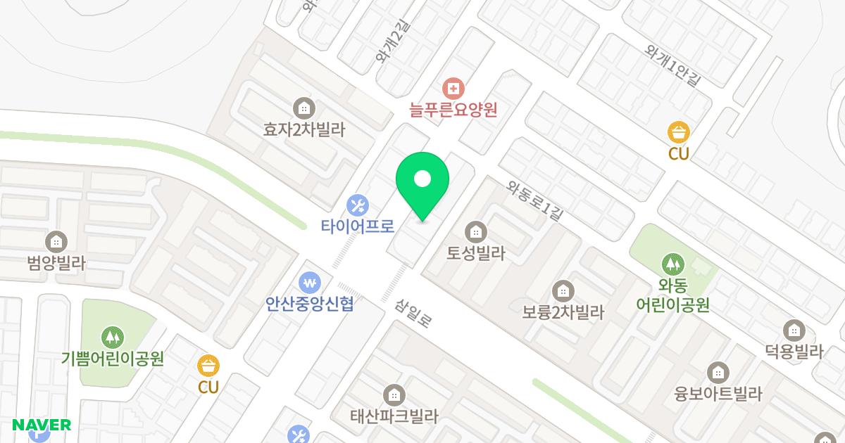 (734-2) 위치 지도 - 경기도 안산시 단원구 와동1로 4