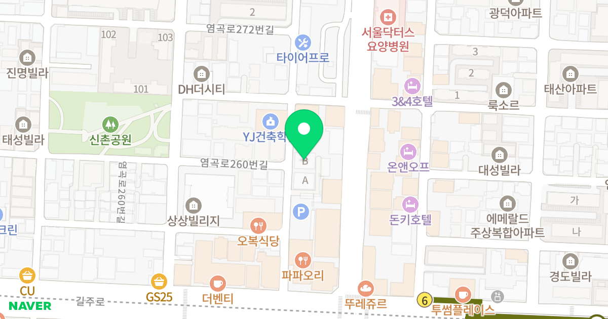 해경스테이 1차 - B동 위치 지도 - 인천광역시 서구 칠천왕로 14