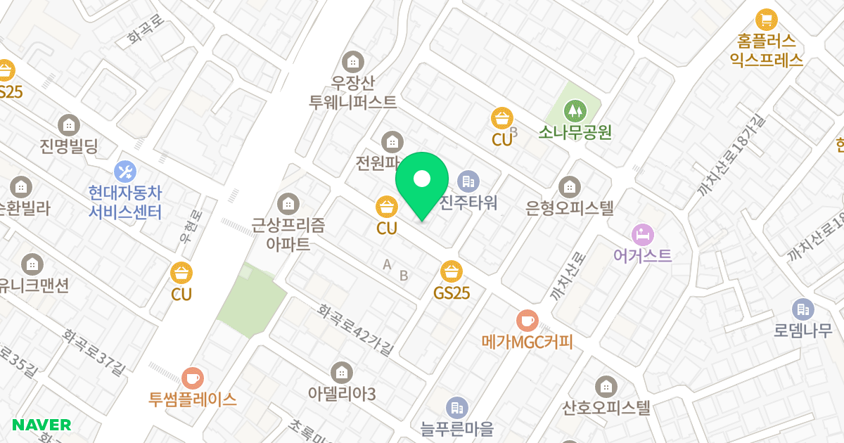 갤러리빌 위치 지도 - 서울특별시 강서구 화곡로42길 19
