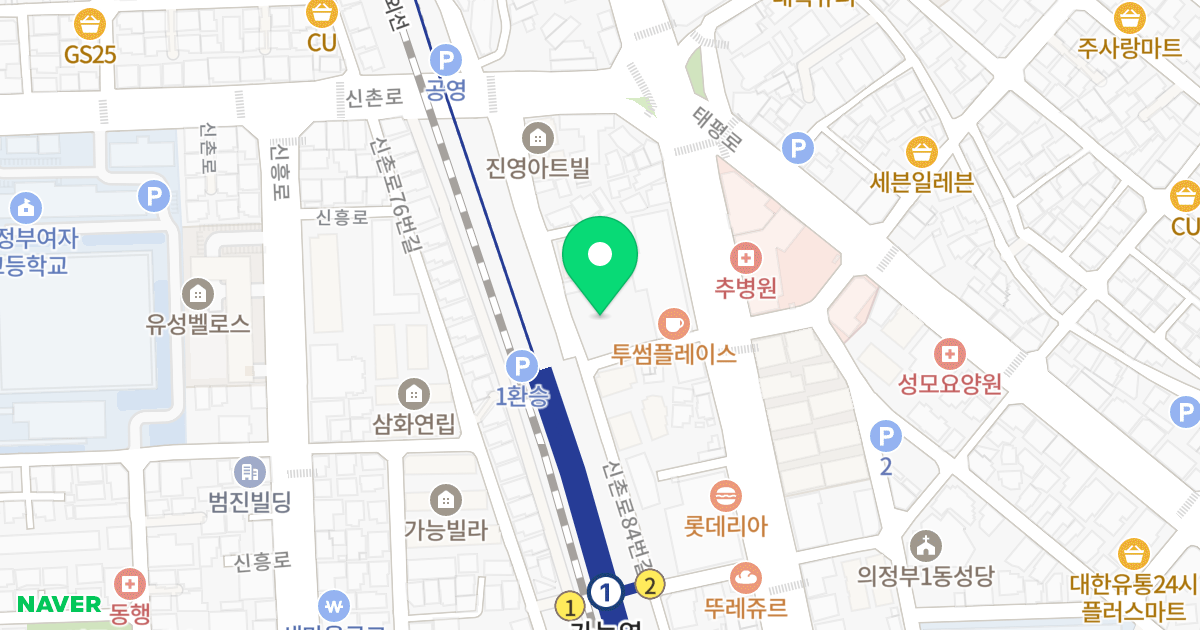 펠리시티 위치 지도 - 경기도 의정부시 평화로 645-10