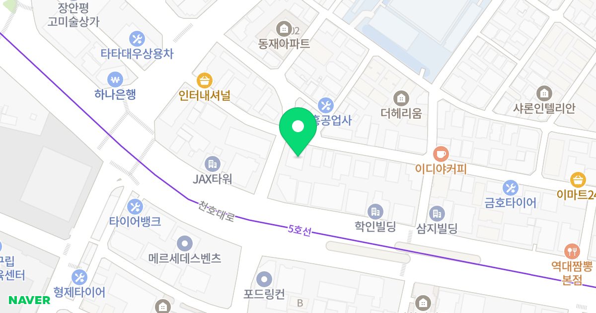 벨리움  장안 위치 지도 - 서울특별시 동대문구 한천로2길 26